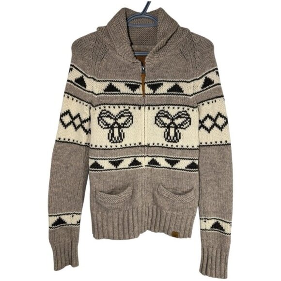 Aritzia TNA 100% Lambwool Full Zip Sweater size S - Picture 1 of 7